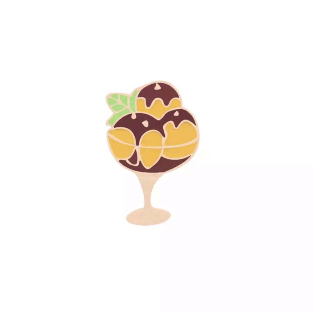 NEW ICE CREAM SUNDAE ENAMEL PIN
